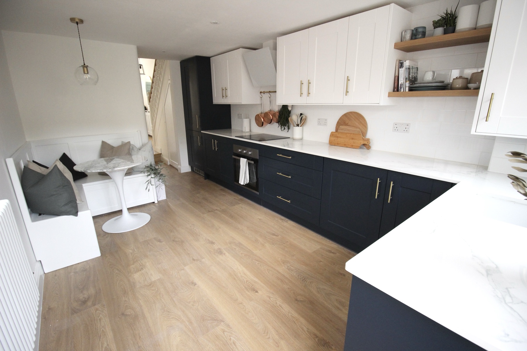 A wide view across the Root and Bloom kitchen