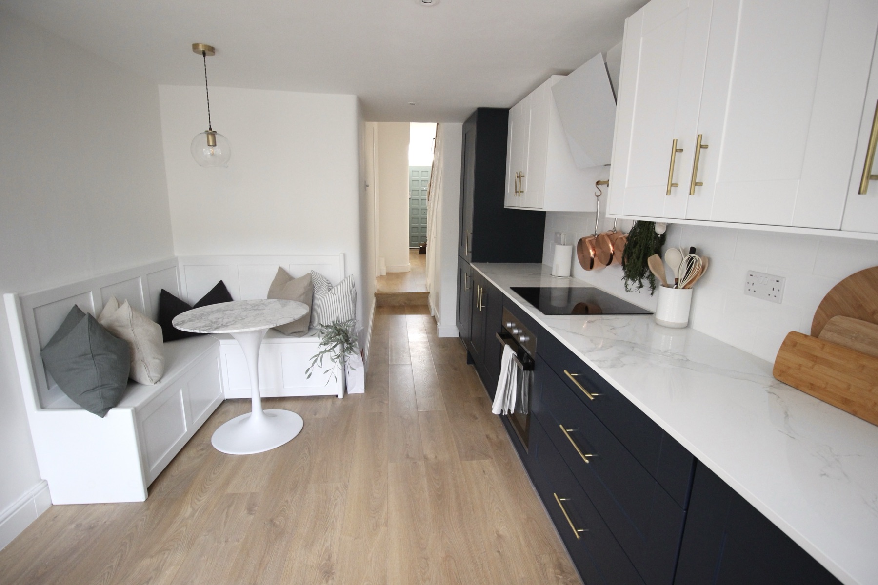 The Root and Bloom kitchen and dining nook